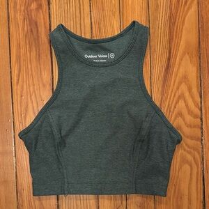 Outdoor Voices Forest Green Cropped Tank (excellent condition)